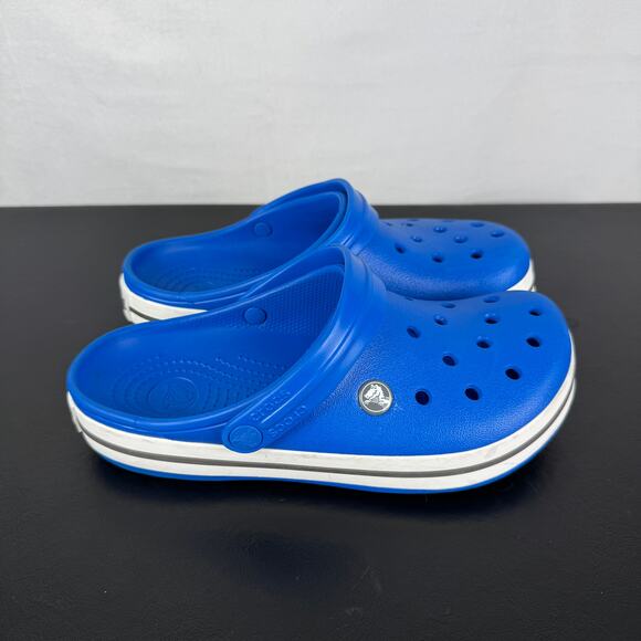 CROCS CrocBand Blue Clog Slip On Sandals Unisex Ladies Size 8 - Picture 2 of 9